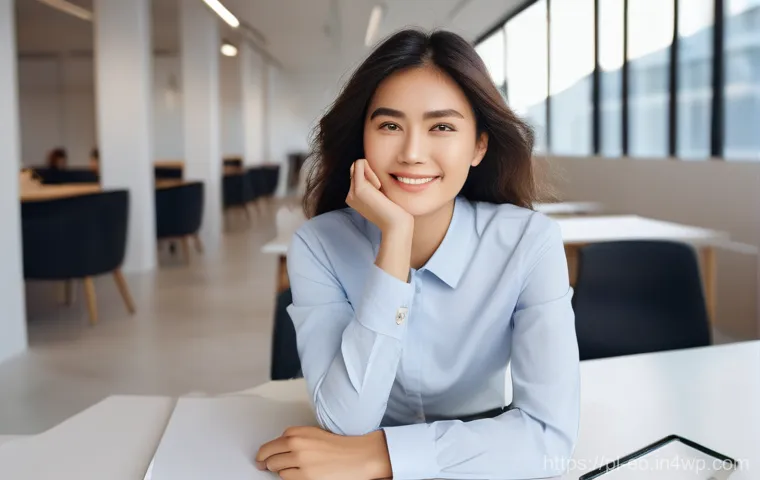 낮잠과 성과 향상 - **Prompt:** A young professional woman, dressed in smart casual attire, sits comfortably in a minima...